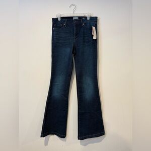 Sofia Vergara Womens Melisa Flare Jeans High Rise Dark Wash Stretch Size 4